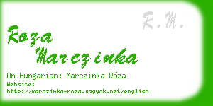 roza marczinka business card